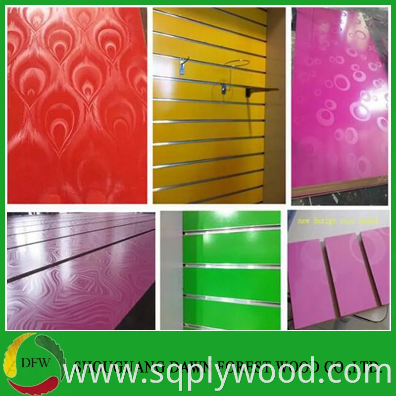Glossy Melamine Surface Slot MDF